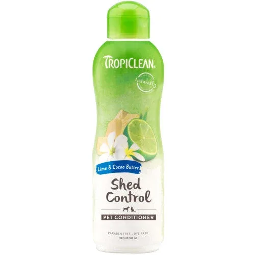 TropiClean Lime & Cocoa Butter Shed Control Conditioner for Pets 20 fl. oz - Image 2