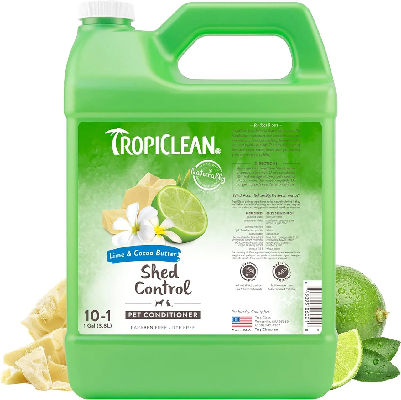 Tropiclean Lime & Cocoa Butter Shed Control Conditioner Gallon