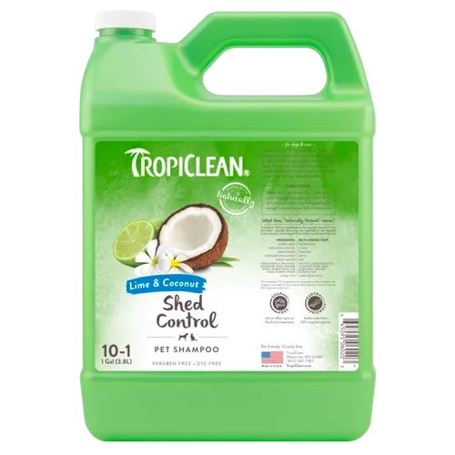 TropiClean Lime & Coconut Shed Control Shampoo for Pets 1 gal - Image 2
