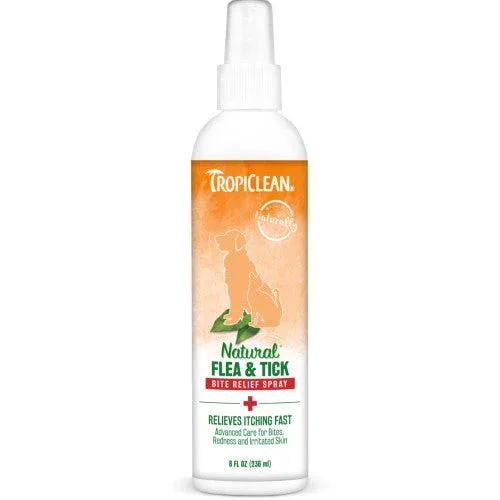 TropiClean Natural Flea & Tick Bite Relief Spray 8 fl. oz - Image 2