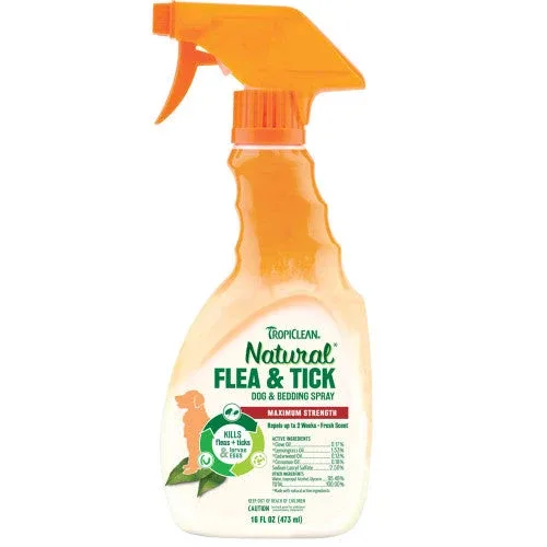 TropiClean Natural Flea & Tick Dog & Bedding Spray 16 fl. oz - Image 2