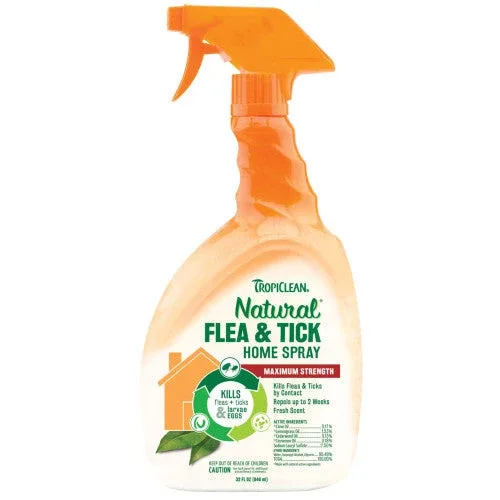 TropiClean Natural Flea & Tick Home Spray 32 fl. oz - Image 2