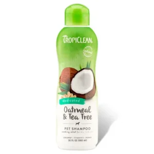 TropiClean Oatmeal & Tea Tree Medicated Dog Shampoo