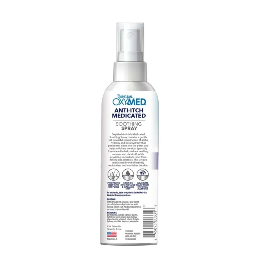 TropiClean OxyMed Anti Itch Spray 8 fl. oz - Image 2