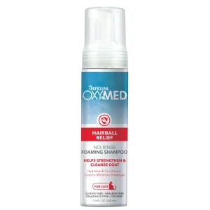 TropiClean OxyMed Hairball Relief No-Rinse Foaming Shampoo for Cats 7.4 oz