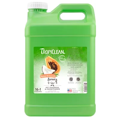 Tropiclean Papaya Plus Dog Shampoo and Conditioner, 2.5 Gallons