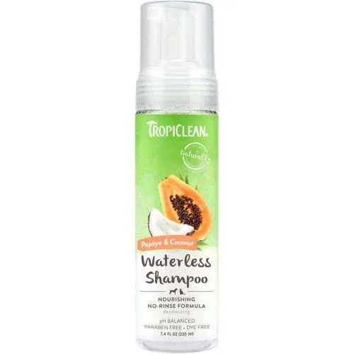 TropiClean Papaya Waterless Shampoo for Pets 7.4 fl. oz - Image 2