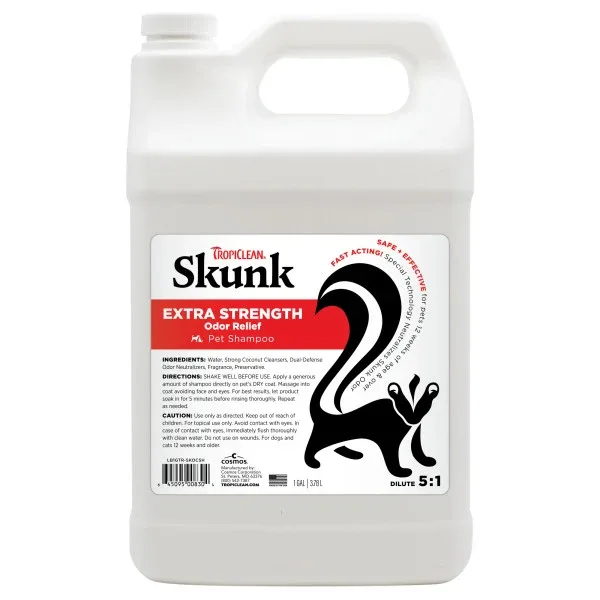 TropiClean Skunk Extra Strength Odor Relief Shampoo 1 gal