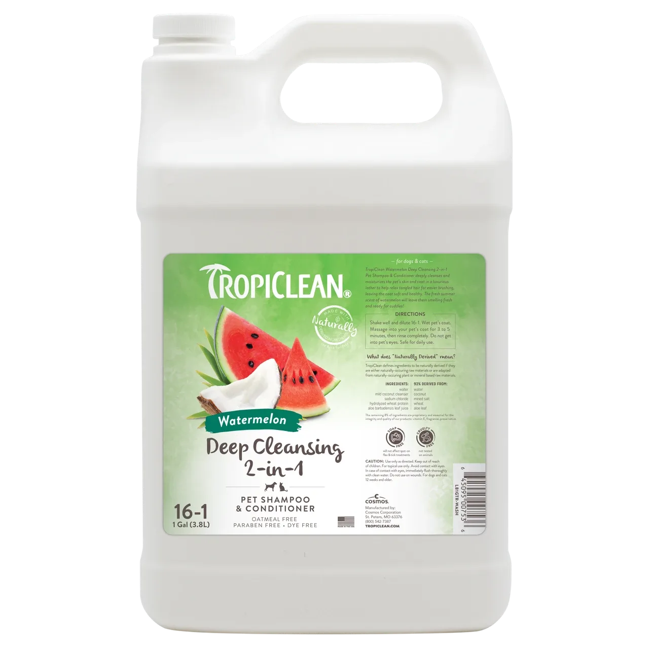 Tropiclean Watermelon Deep Cleansing 2-in-1 Shampoo & Conditioner Gallon