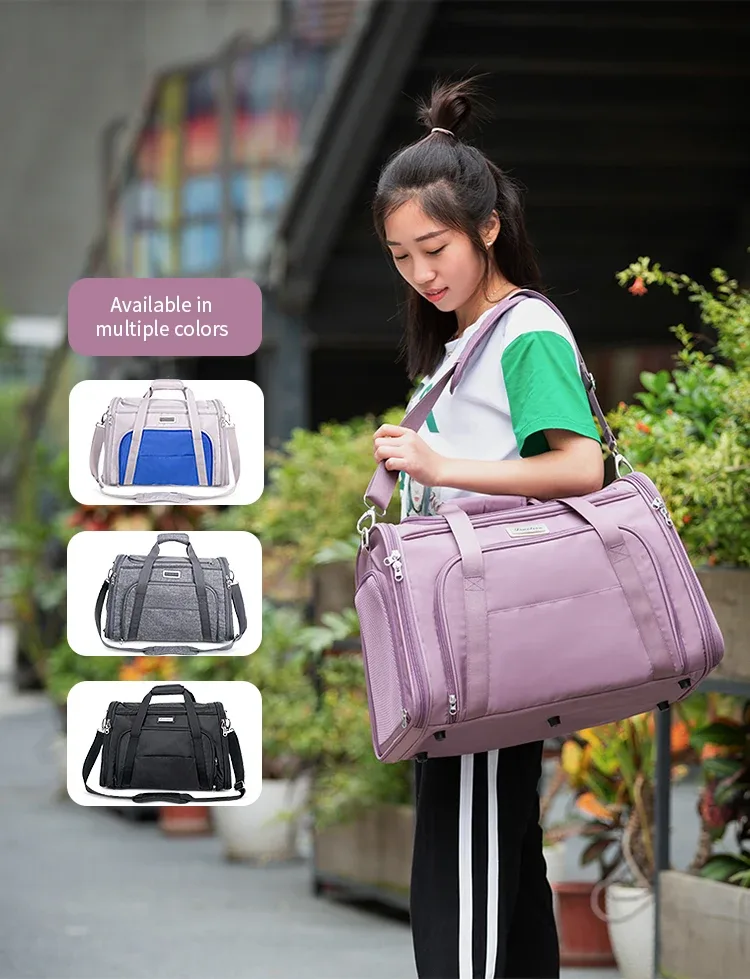Truelove 1 Side Expandable Duffle Carrier for Dogs & Cats (Black) - Image 2