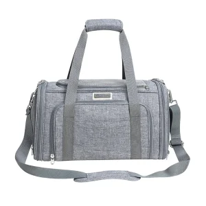 Truelove 3 Side Expandable Duffle Carrier for Dogs & Cats (Heather Gray)