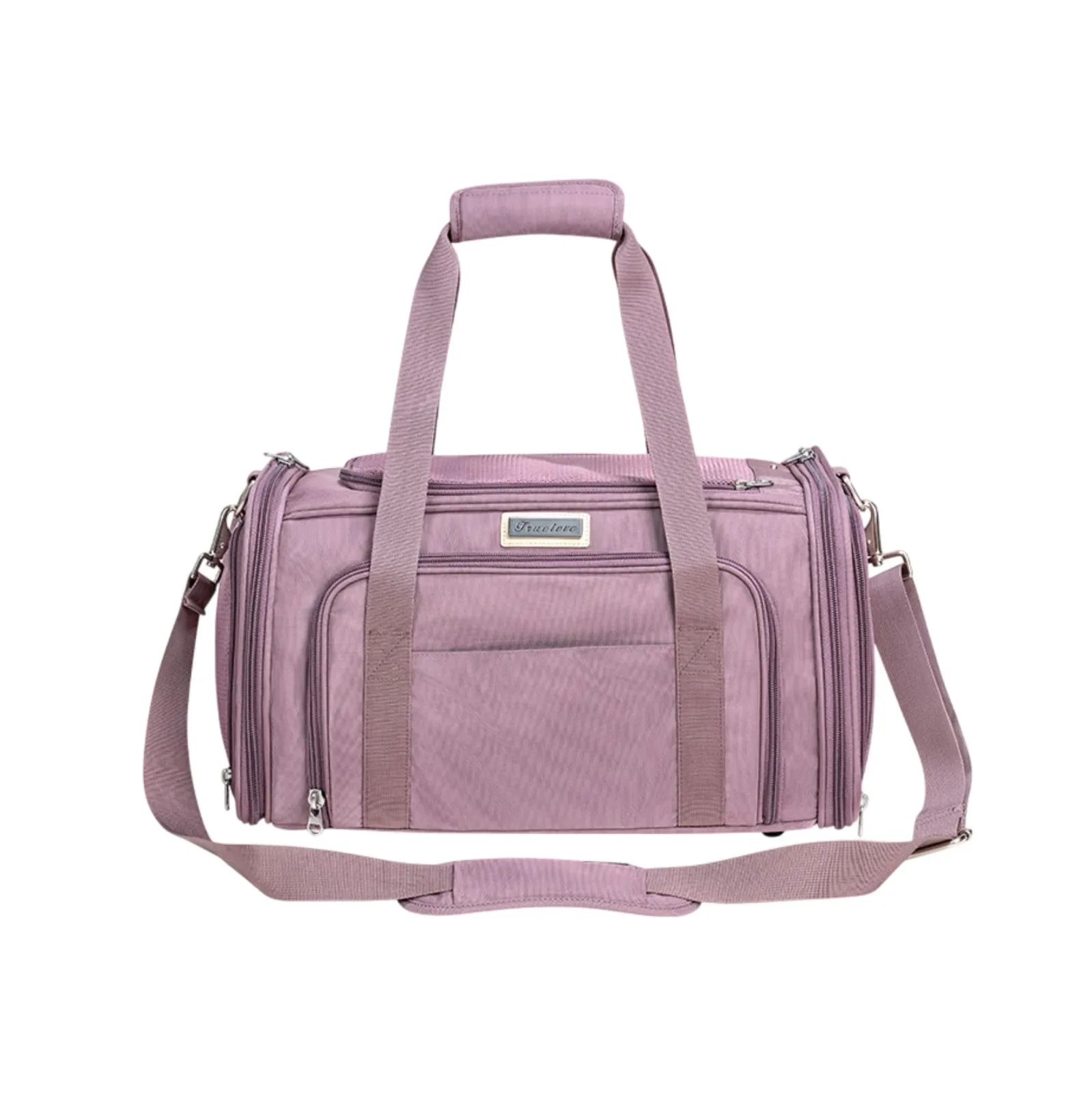 Truelove 3 Side Expandable Duffle Carrier for Dogs & Cats (Wistful Mauve)