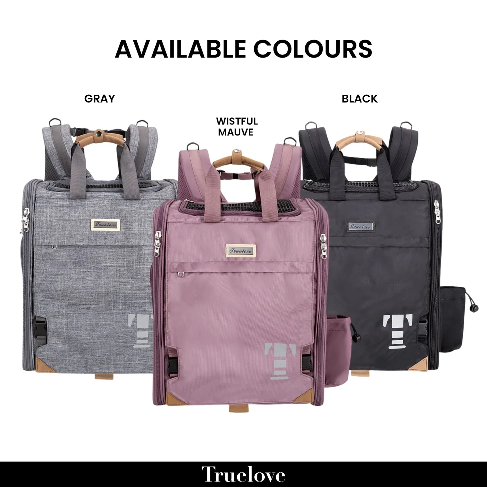 Truelove Airflow Premium Backpack Carrier for Dogs & Cats (Wistful Mauve) - Image 2