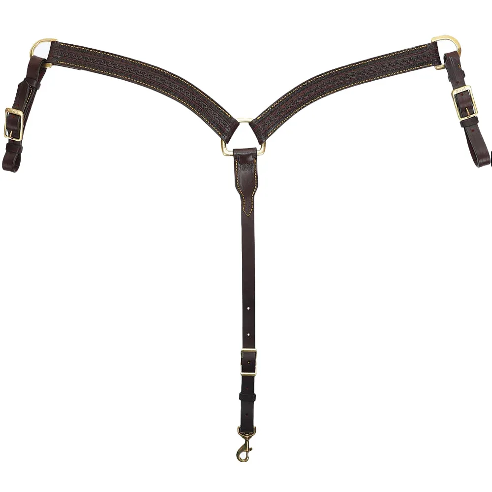 Tucker Heritage Cheyenne Breast Collar with Gold Stitching