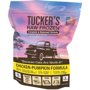 Tucker's Raw Frozen Chicken & Pumpkin Food for Cats, 24-oz