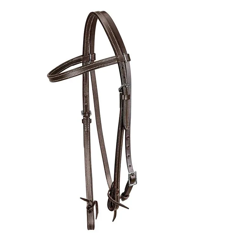 TuffRider Browband Headstall with Latigo Bit Ties