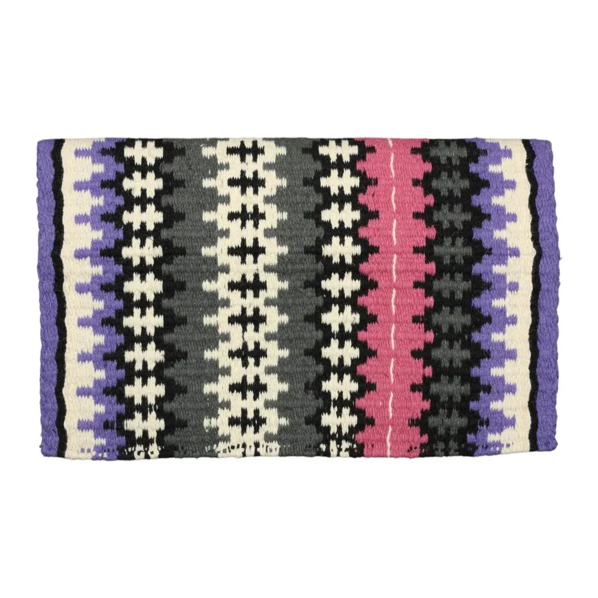 TuffRider Houston Double Weave Saddle Blanket-Purle/Black/White-34 x 42 in