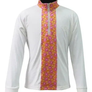 Tuffrider Kid Athena Equicool Riding Shirt L Brn