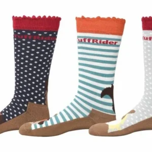 Tuffrider Kids Aron Socks 3 Pk Black/White/Grey