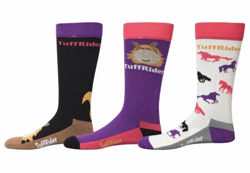 Tuffrider Kids Asher Socks 3 Pack Brn