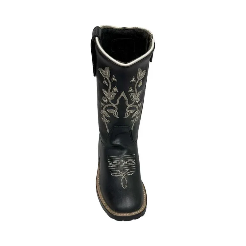TuffRider Kids Black Floral Western Boot - Image 2