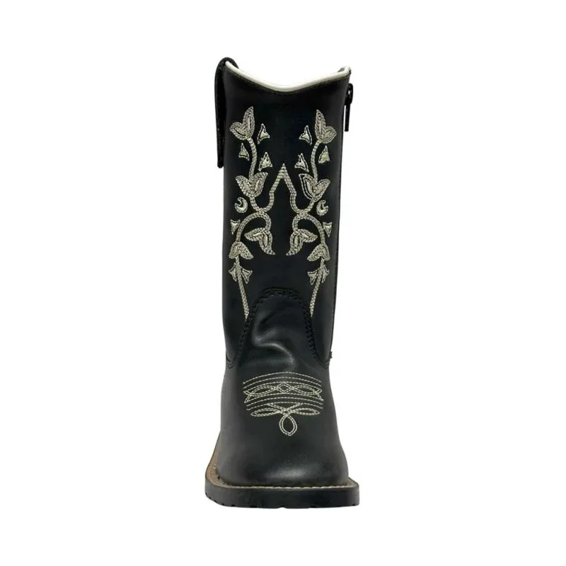 TuffRider Kids Black Floral Western Boot