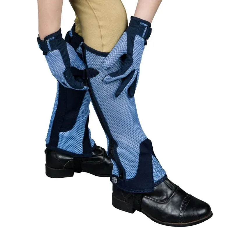 TuffRider Kids Dbl Up Air Mesh Half Chap/Glove Set - Image 2