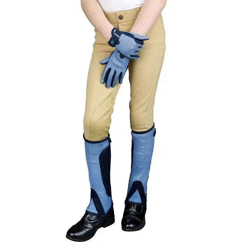 TuffRider Kids Dbl Up Air Mesh Half Chap/Glove Set - Image 2