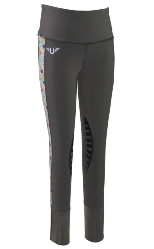 Tuffrider Kids Iris Equicool Tights Large Brn - Image 2