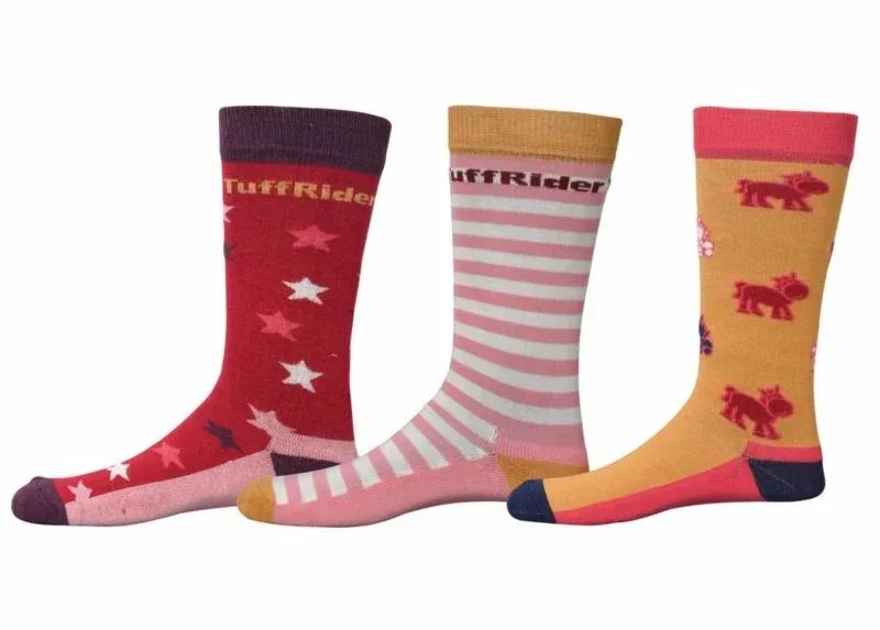Tuffrider Kids Philip Socks 3pk Brown