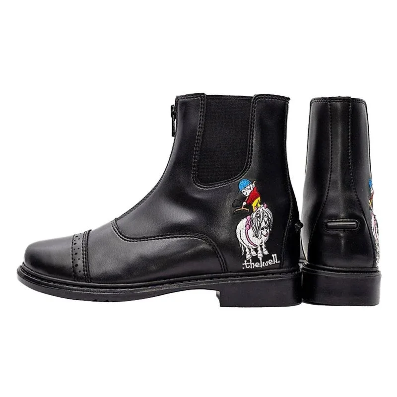 TuffRider Kids Thelwell Zip Black Paddock Boot