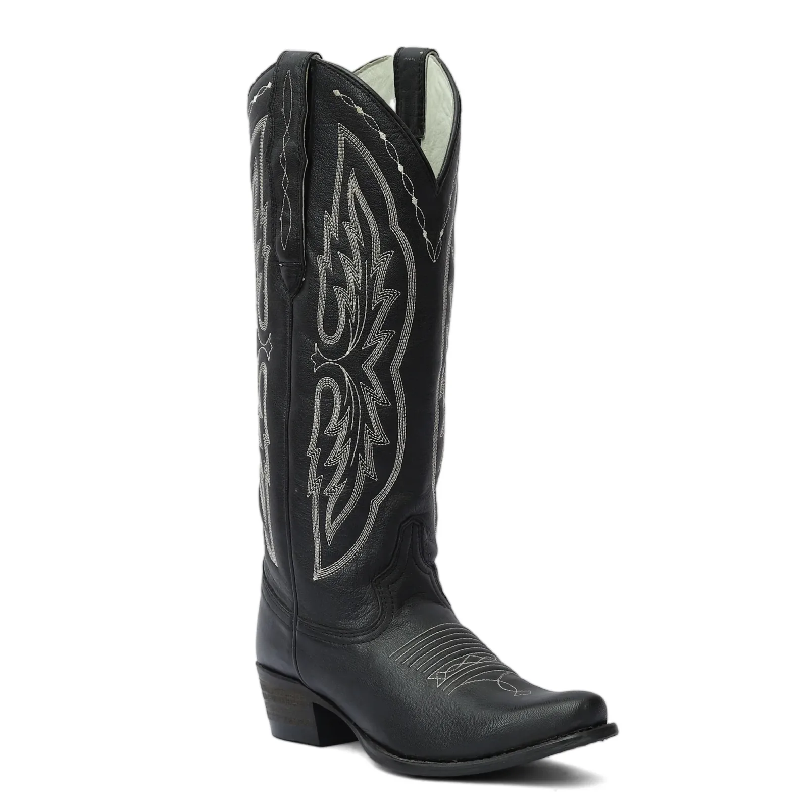 TuffRider Ladies Cody Embroidered Leather Snip Toe Western Boots