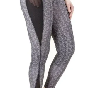 TuffRider Ladies Damask Tights XS Black/Charcoal