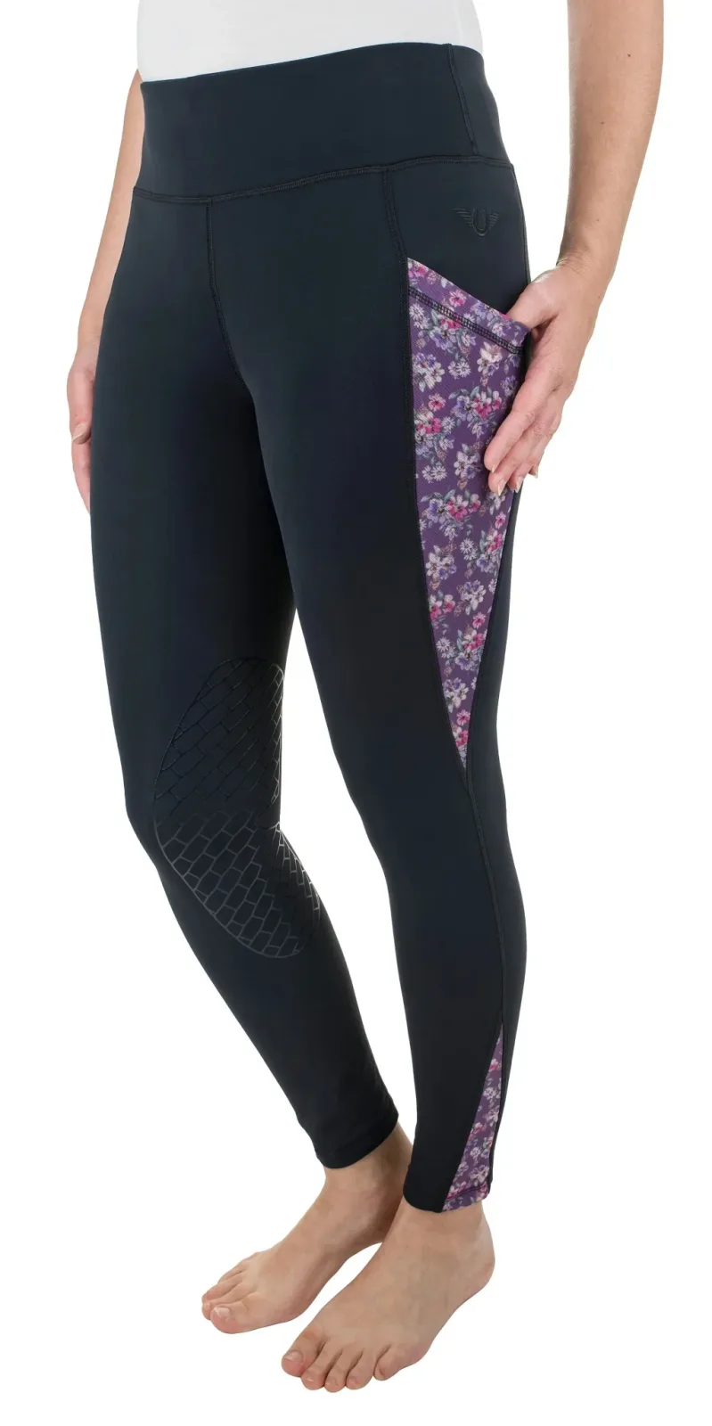 TuffRider Ladies Minerva 3 Season Knee Patch Tights - Image 2