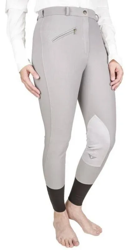 TuffRider Ladies Ribb KP Breeches 24 Gray