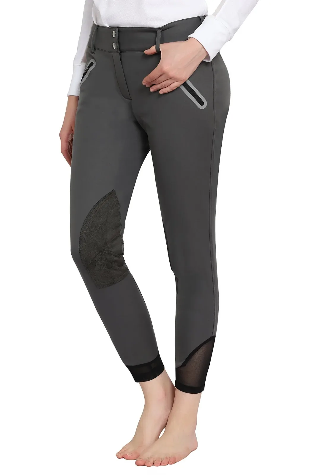 TuffRider Ladies Yeti Soft Shell Knee Patch Breech - Image 2
