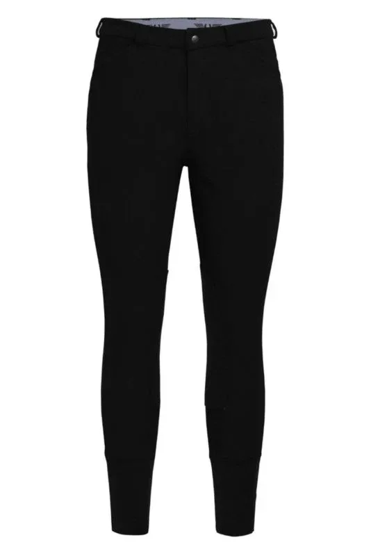TuffRider Mens Long Ribb Knee Patch Breeches - Image 2