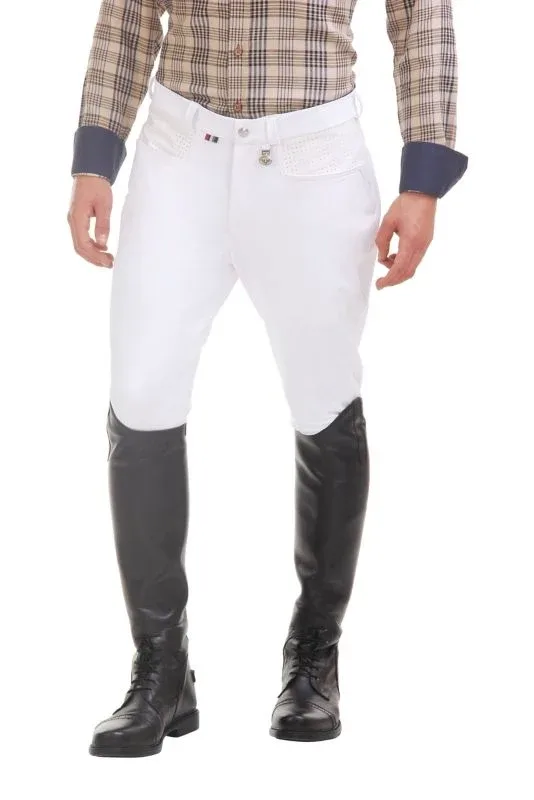 Tuffrider Mens Oslo Knee Patch Breeches 40 Brn