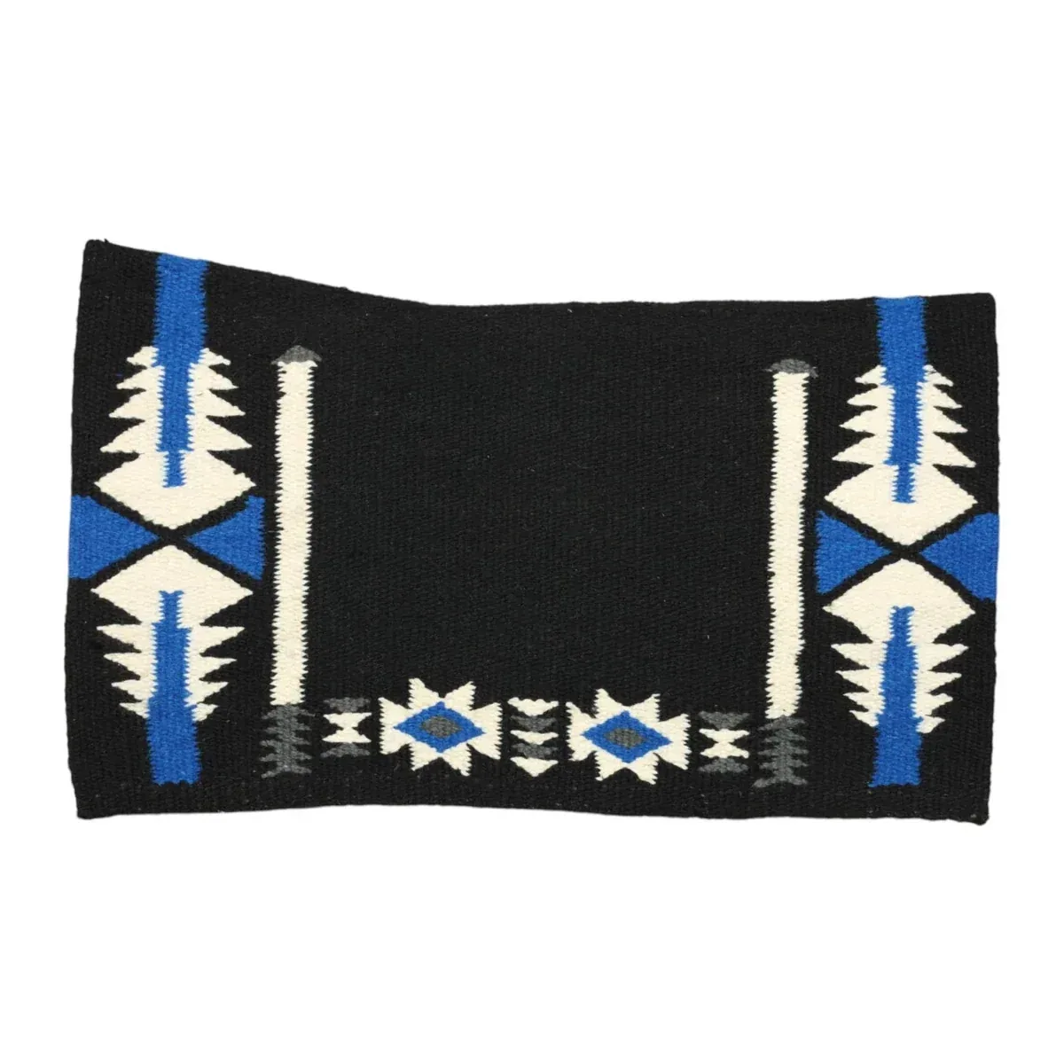 TuffRider Montana Contoured Single Weave Saddle Blanket-Blue/White-34 x 40 in - Image 2