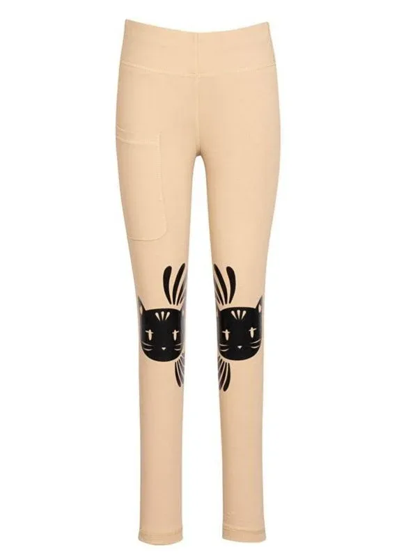 Tuffrider Stella Girls Riding Tights Large Safari