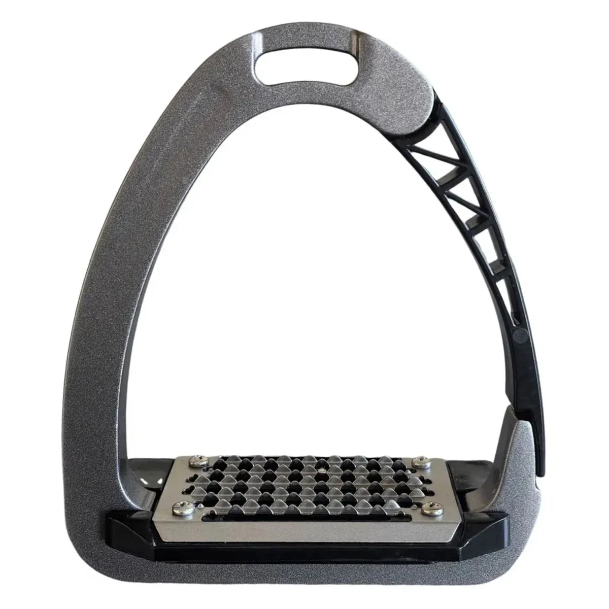 TuffRider Tech Safety Stirrups, 1.8 lb- Dark Grey-4 1/2 - Image 2