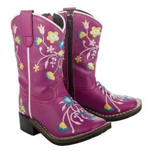 TuffRider Toddlers Floral Sq Toe Boots