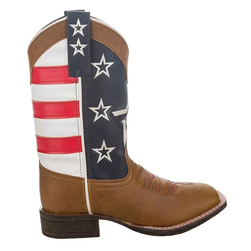 TuffRider Youth American Cowboy Boots Brown - Image 2