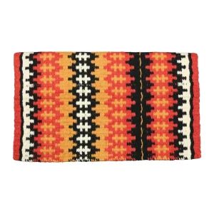 TuffRider Yukon Double Weave Saddle Blanket-Red/Yellow/Black-34 x 42 in