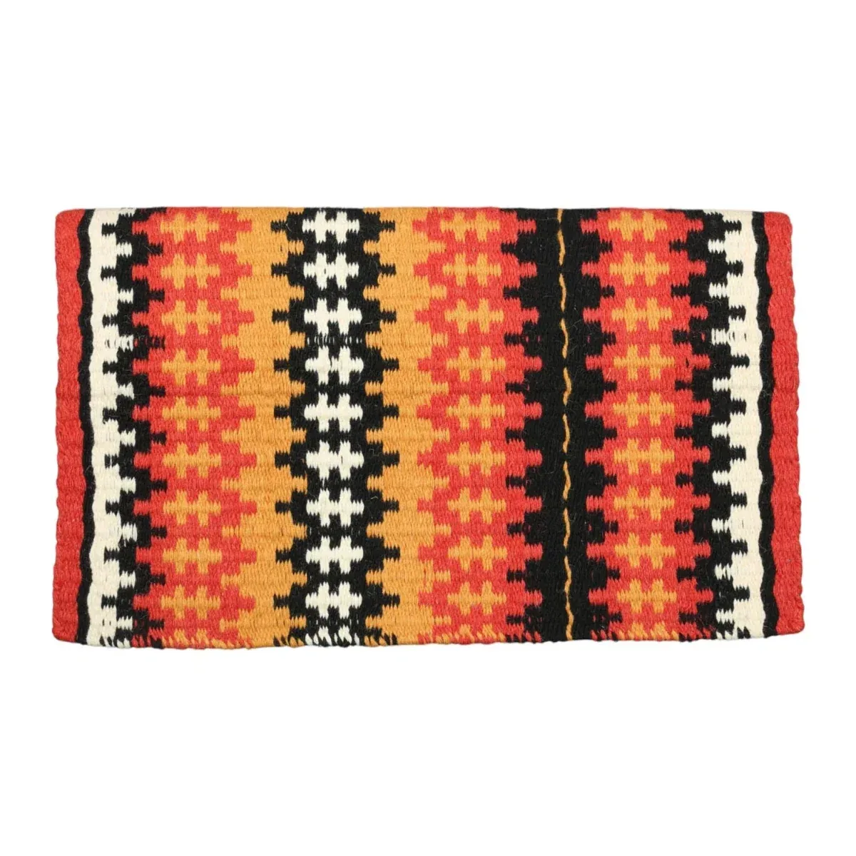 TuffRider Yukon Double Weave Saddle Blanket-Red/Yellow/Black-34 x 42 in - Image 2