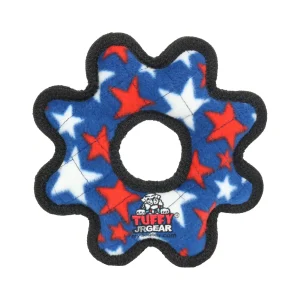 Tuffy Dog Toys Stars & Stripes Gear Ring