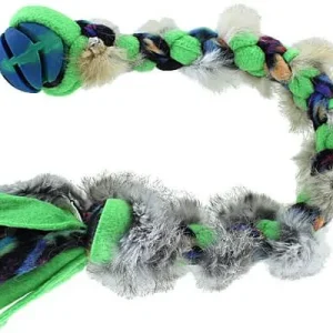 TugAway Fleece & Fur Tug with Small Spiral Ball Tug