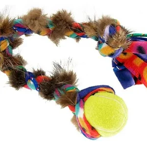 TugAway Squeaky Ball Fur Tug