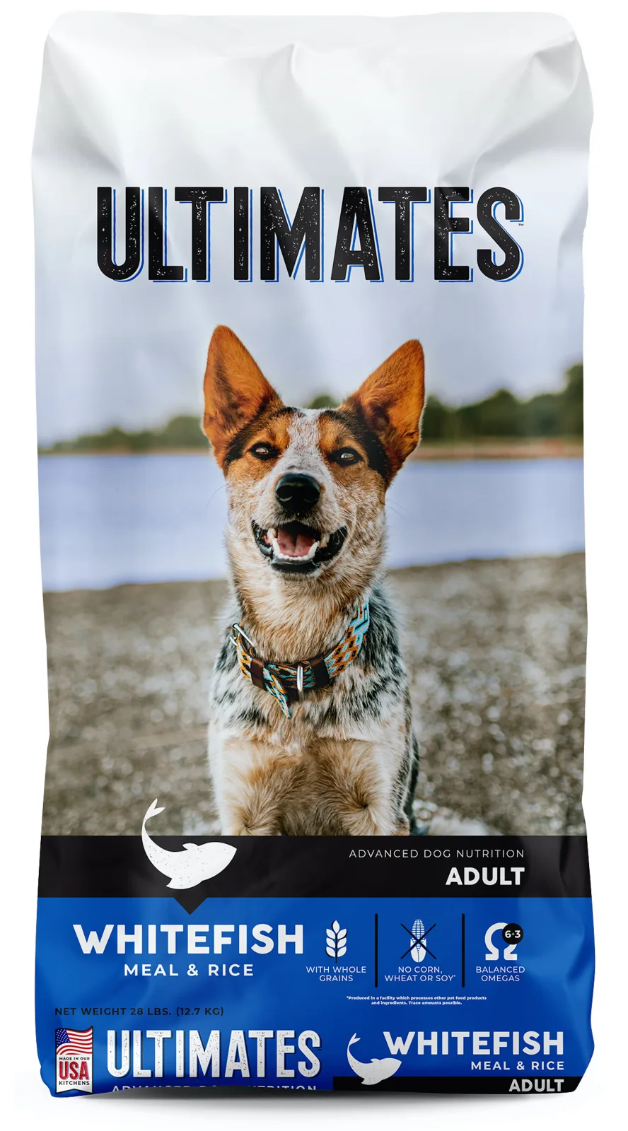 Ultimates Dry Dog Food Whitefish Meal & Rice 28 lb
