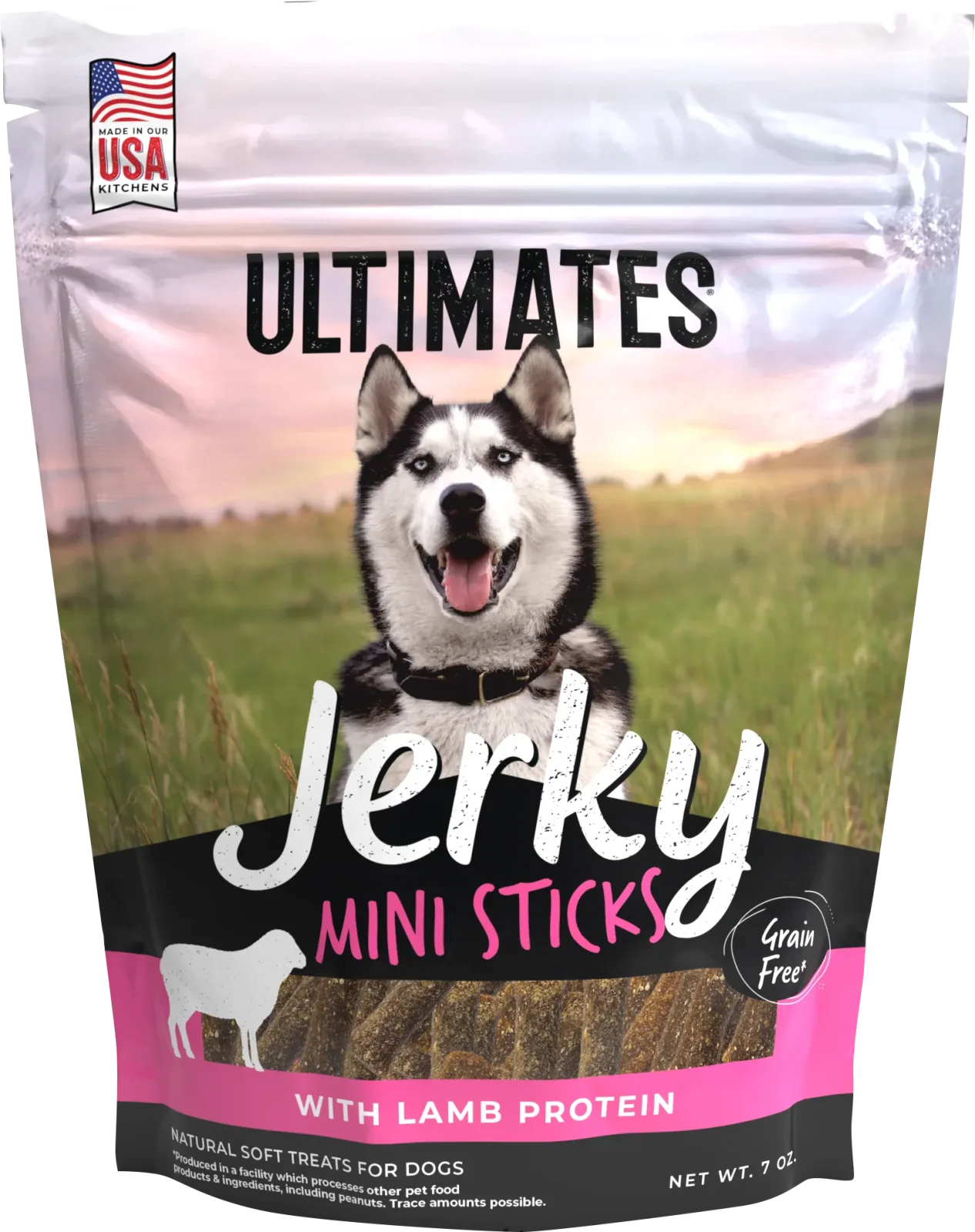 Ultimates Jerky Mini Sticks Dog Treats Lamb 7 oz
